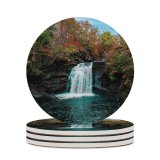 yanfind Ceramic Coasters (round) Images Fall Autumn I River Landscape Public Wallpapers Falloch Plant Falls Outdoors Family Game Intellectual Educational Game Jigsaw Puzzle Toy Set