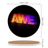 yanfind Ceramic Coasters (round) Dark Neon Colorful AMOLED Typography Family Game Intellectual Educational Game Jigsaw Puzzle Toy Set