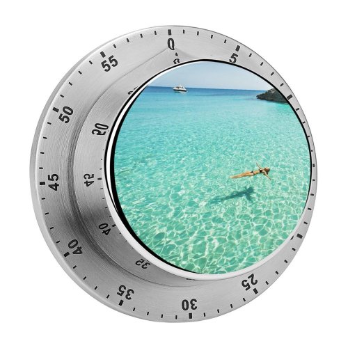 yanfind Timer Enjoyment Cool Sea Happiness Tranquil Destinations Seascape Transparent Smiling Bikini Freedom Idyllic 60 Minutes Mechanical Visual Timer