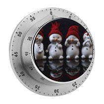 yanfind Timer Black Dark Celebrations Christmas Cute Snowman Figures Christmas Decoration Cute Expressions 60 Minutes Mechanical Visual Timer