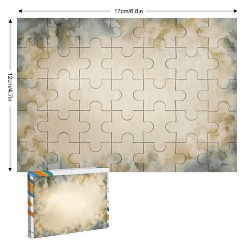 yanfind Picture Puzzle Blank Beige Watercolor Softness Craft Painterly Vignette Paints Creativity  Pastel Beauty Family Game Intellectual Educational Game Jigsaw Puzzle Toy Set