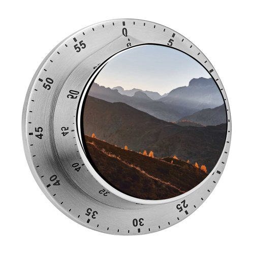 yanfind Timer Luca Bravo Giau Pass Mountains Dolomites Mist Foggy Landscape Italy 60 Minutes Mechanical Visual Timer
