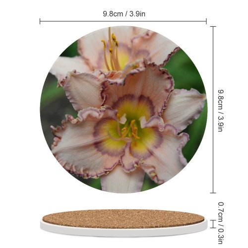 yanfind Ceramic Coasters (round) Geranium Images Plant  Flower Hemerocallis Bloom Amaryllis Pollen Ruffles Daylilies Petal Family Game Intellectual Educational Game Jigsaw Puzzle Toy Set
