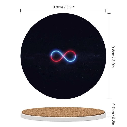 yanfind Ceramic Coasters (round) Black Dark Infinity  Night Sky Dark Illuminated Glowing Family Game Intellectual Educational Game Jigsaw Puzzle Toy Set