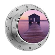 yanfind Timer Destin Boathouse Sunrise River Morning Seascape Purple Wooden Pier Deck Winter 60 Minutes Mechanical Visual Timer