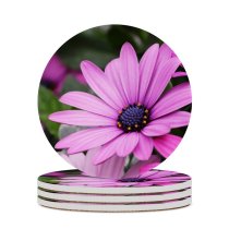 yanfind Ceramic Coasters (round) Flowers Daisy Flowers Purple Flowers Flowers Bokeh Garden Closeup Macro Bloom Family Game Intellectual Educational Game Jigsaw Puzzle Toy Set