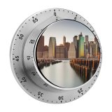 yanfind Timer York City Skyscrapers Cityscape Sunset Evening 60 Minutes Mechanical Visual Timer