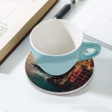yanfind Ceramic Coasters (round) MatteoRipamonti Riomaggiore Villiage Sunset Cliff Ocean Rocky Coast Italy Family Game Intellectual Educational Game Jigsaw Puzzle Toy Set