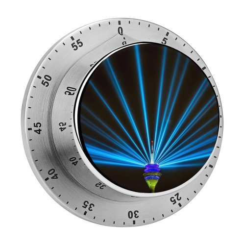 yanfind Timer Carsten Heyer Black Dark Rhine  Rheinturm Düsseldorf Television  Light Beam 60 Minutes Mechanical Visual Timer