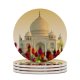 yanfind Ceramic Coasters (round) Taj Mahal Agra India UNESCO Heritage Wonders Family Game Intellectual Educational Game Jigsaw Puzzle Toy Set