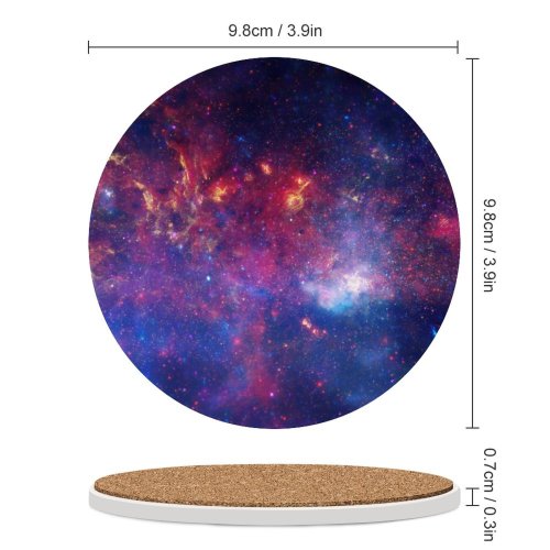 yanfind Ceramic Coasters (round) Space Galactic Center Cosmology  Birth Hole Astrophysics Galaxies Nebulae Milky Way Family Game Intellectual Educational Game Jigsaw Puzzle Toy Set