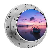yanfind Timer Rowing Boat Sunset Beach Reflection Evening Dawn Ocean Purple Sky Clouds Seascape 60 Minutes Mechanical Visual Timer