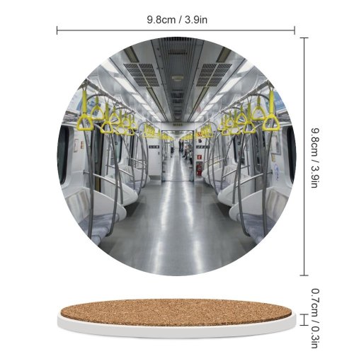 yanfind Ceramic Coasters (round) Terminal Images Train Station Quiet Empty  Urban Free Subway Pictures Street Family Game Intellectual Educational Game Jigsaw Puzzle Toy Set