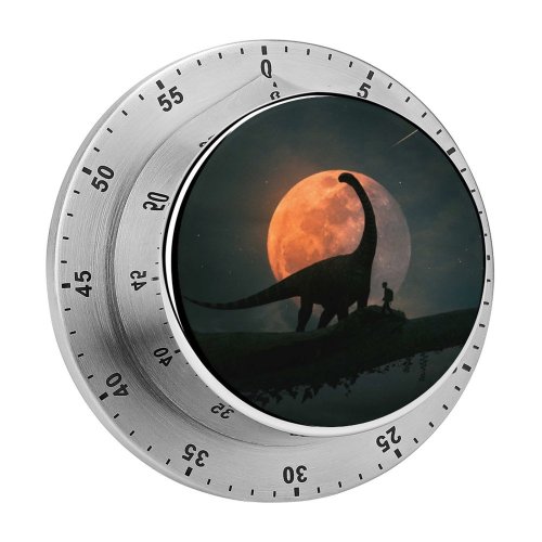 yanfind Timer Thiago Garcia Graphics CGI Black Dark Dinosaur Kid Night Travel Discover 60 Minutes Mechanical Visual Timer