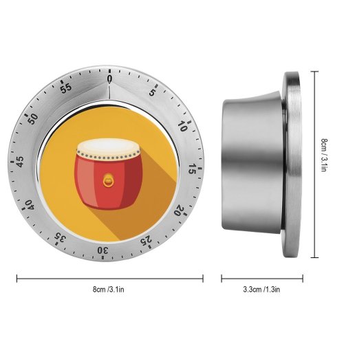 yanfind Timer Chinese Rhythm Percussion Tradition Drum Instrument Design East Art China 60 Minutes Mechanical Visual Timer