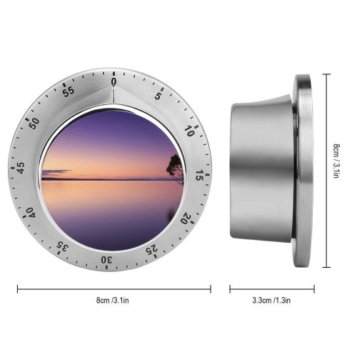 yanfind Timer Lone Tree Sunset Horizon Dawn Ocean 60 Minutes Mechanical Visual Timer