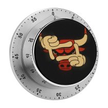 yanfind Timer Basketball Bull Bulls Chicago Humor Logo Black Background 60 Minutes Mechanical Visual Timer