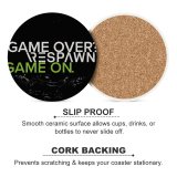 yanfind Ceramic Coasters (round) Black Dark Quotes Game Over Respawn Game Hardcore Gamer Quotes Dark Family Game Intellectual Educational Game Jigsaw Puzzle Toy Set