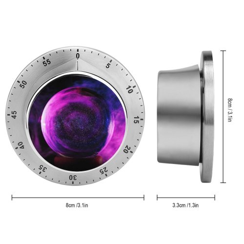 yanfind Timer Bruno Glätsch Abstract Dark Crystal Ball Purple Glass Balls 60 Minutes Mechanical Visual Timer