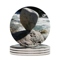 yanfind Ceramic Coasters (round) Stone Art River Flow Rock Boulder Igneous Pebble Geology Formation Sculpture Family Game Intellectual Educational Game Jigsaw Puzzle Toy Set