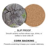 yanfind Ceramic Coasters (round) Stone Rock Boulder Bedrock Outcrop Geology Formation Batholith Igneous Plant Community Grass Family Game Intellectual Educational Game Jigsaw Puzzle Toy Set