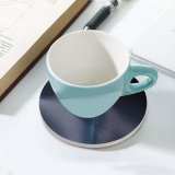 yanfind Ceramic Coasters (round)  Focus Dark Shiny Softness Depth Velvet Smooth Field Crease Indentation Silk Family Game Intellectual Educational Game Jigsaw Puzzle Toy Set