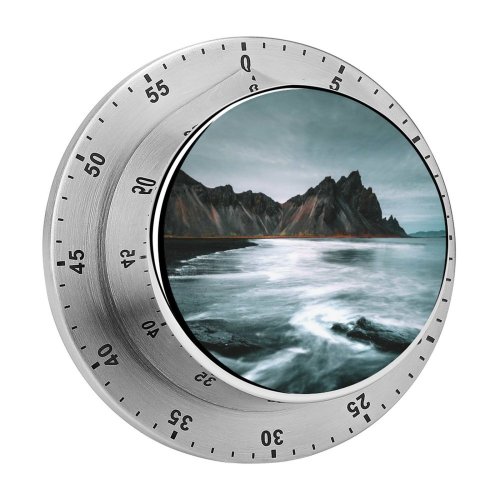 yanfind Timer Benjamin Suter Rocks Seashore Beach Iceland 60 Minutes Mechanical Visual Timer