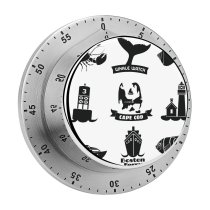 yanfind Timer Lobster Watching Buoy Sea Bay Harbor Art Stencil Cruise Industrial Cartoon Fishing 60 Minutes Mechanical Visual Timer
