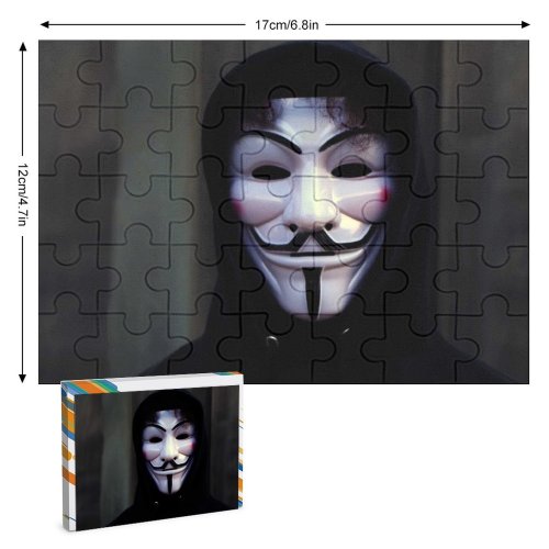 yanfind Picture Puzzle Chaozzy Lin Anonymous  Hoodie Guy Fawkes Family Game Intellectual Educational Game Jigsaw Puzzle Toy Set