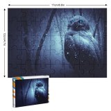 yanfind Picture Puzzle  Forest Winter Dark Night Eyes Scary Snowfall Family Game Intellectual Educational Game Jigsaw Puzzle Toy Set