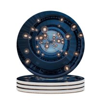 yanfind Ceramic Coasters (round) Otto Berkeley Spiral Staircase Look Lights Interior Family Game Intellectual Educational Game Jigsaw Puzzle Toy Set