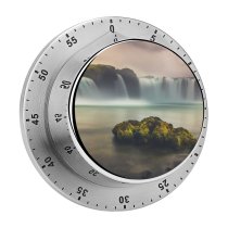 yanfind Timer Robin Christ Goðafoss Waterfall Iceland Scenic Landscape 60 Minutes Mechanical Visual Timer