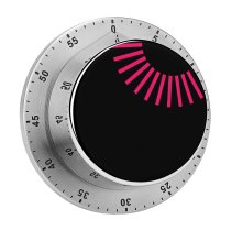 yanfind Timer Abstract Black Dark Minimal Cyan Gears Minimalist AMOLED 60 Minutes Mechanical Visual Timer