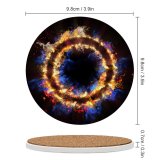 yanfind Ceramic Coasters (round) Abstract Fire Ring Energy Flames Family Game Intellectual Educational Game Jigsaw Puzzle Toy Set