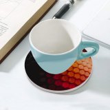 yanfind Ceramic Coasters (round) Dante Metaphor Abstract Hexagons Patterns Blocks Family Game Intellectual Educational Game Jigsaw Puzzle Toy Set