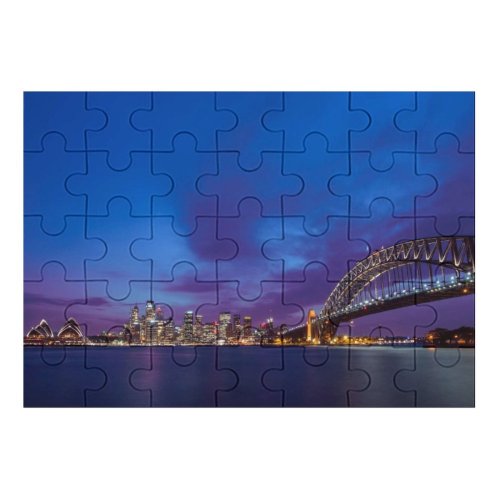 yanfind Picture Puzzle Sydney Harbour  Sydney Opera Metal Structure Australia Cityscape City Lights Purple Family Game Intellectual Educational Game Jigsaw Puzzle Toy Set