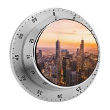 yanfind Timer Chicago Cityscape Skyscrapers Dawn Sunset City Lights Illinois USA 60 Minutes Mechanical Visual Timer