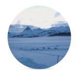 yanfind Ceramic Coasters (round) Ushuaia Snowcat Snow Lake   Mountainous Landforms Sky Winter Arctic Natural Family Game Intellectual Educational Game Jigsaw Puzzle Toy Set