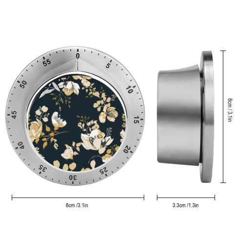 yanfind Timer Decor  Bloom Leave Garden Fabric Summer Beautiful Flower Backdrop Plant Decoration 60 Minutes Mechanical Visual Timer