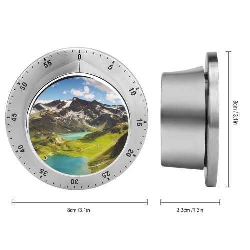 yanfind Timer Ceresole Reale Summer Mountains Lake Sunny Landscape Italy 60 Minutes Mechanical Visual Timer