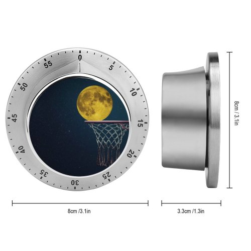 yanfind Timer Anja Black Dark  Basketball Ring Night Sky Dark 60 Minutes Mechanical Visual Timer