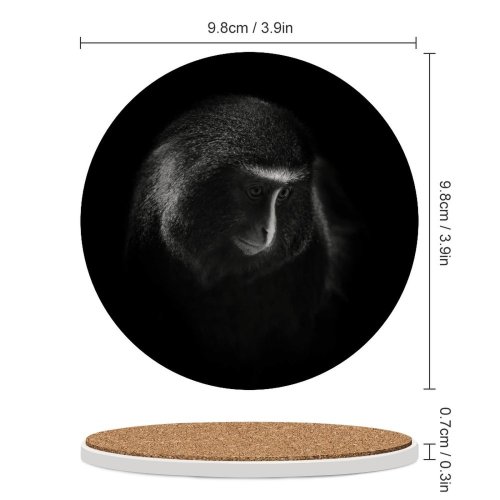yanfind Ceramic Coasters (round) William Warby Black Dark Hamlyn's Monkey Owlfaced Monkey Dark Family Game Intellectual Educational Game Jigsaw Puzzle Toy Set