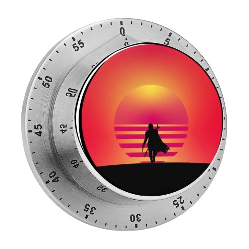 yanfind Timer Jorge Hardt Movies Minimal Mandalorian Artwork Silhouette 60 Minutes Mechanical Visual Timer