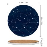 yanfind Ceramic Coasters (round)  Dusk Night Simplicity Outer Bunch Watercolor Purple Sky  Focus Galaxy Family Game Intellectual Educational Game Jigsaw Puzzle Toy Set