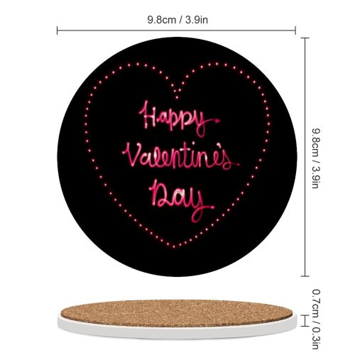 yanfind Ceramic Coasters (round) Black Dark Celebrations Valentine's Love Happy Valentine's Love Heart Letters Family Game Intellectual Educational Game Jigsaw Puzzle Toy Set