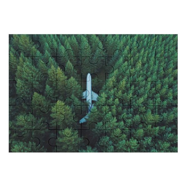 yanfind Picture Puzzle Airplane Trees Aerial Forest Alpine Trees Family Game Intellectual Educational Game Jigsaw Puzzle Toy Set