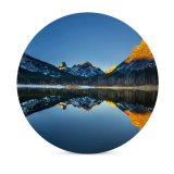 yanfind Ceramic Coasters (round)  Pond Banff National Park Alberta  Clear Sky Sunrise Alpenglow First Family Game Intellectual Educational Game Jigsaw Puzzle Toy Set
