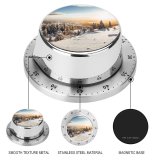 yanfind Timer Winter Landscape Pine Trees Frosted Trees Sunny Snow 60 Minutes Mechanical Visual Timer