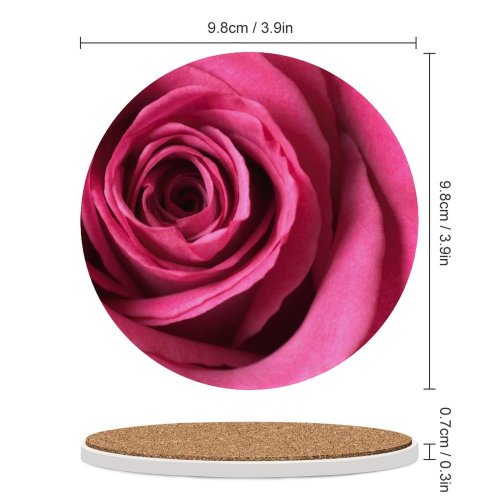 yanfind Ceramic Coasters (round) Flowers Rose Macro Bloom Family Game Intellectual Educational Game Jigsaw Puzzle Toy Set