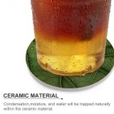 yanfind Ceramic Coasters (round) Clay Banks Leaf Veins Drops Macro Closeup Family Game Intellectual Educational Game Jigsaw Puzzle Toy Set